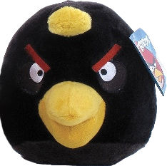 Angry Birds Peluche Negro 15cms